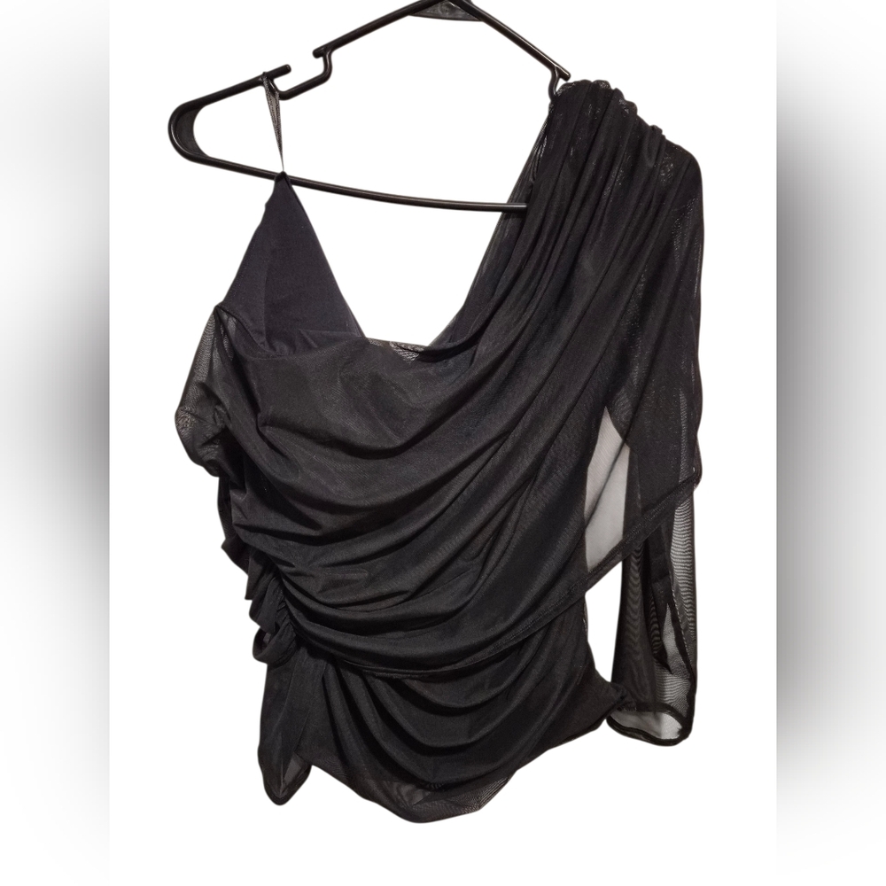 Abercrombie & Fitch Black Drape Blouse - Picture 2 of 5